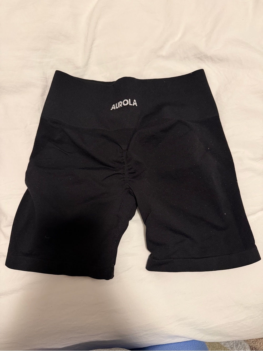 AuroLa Black High-Rise Athletic Bike Shorts
